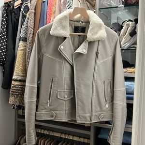 Rino & Pelle - Grey leather jacket - size 36 (S/M)